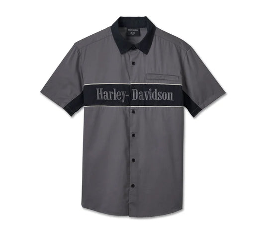Chemise à manches courtes pour homme « The Garage Mechanic » - Quiet Shade - 96150-25VM