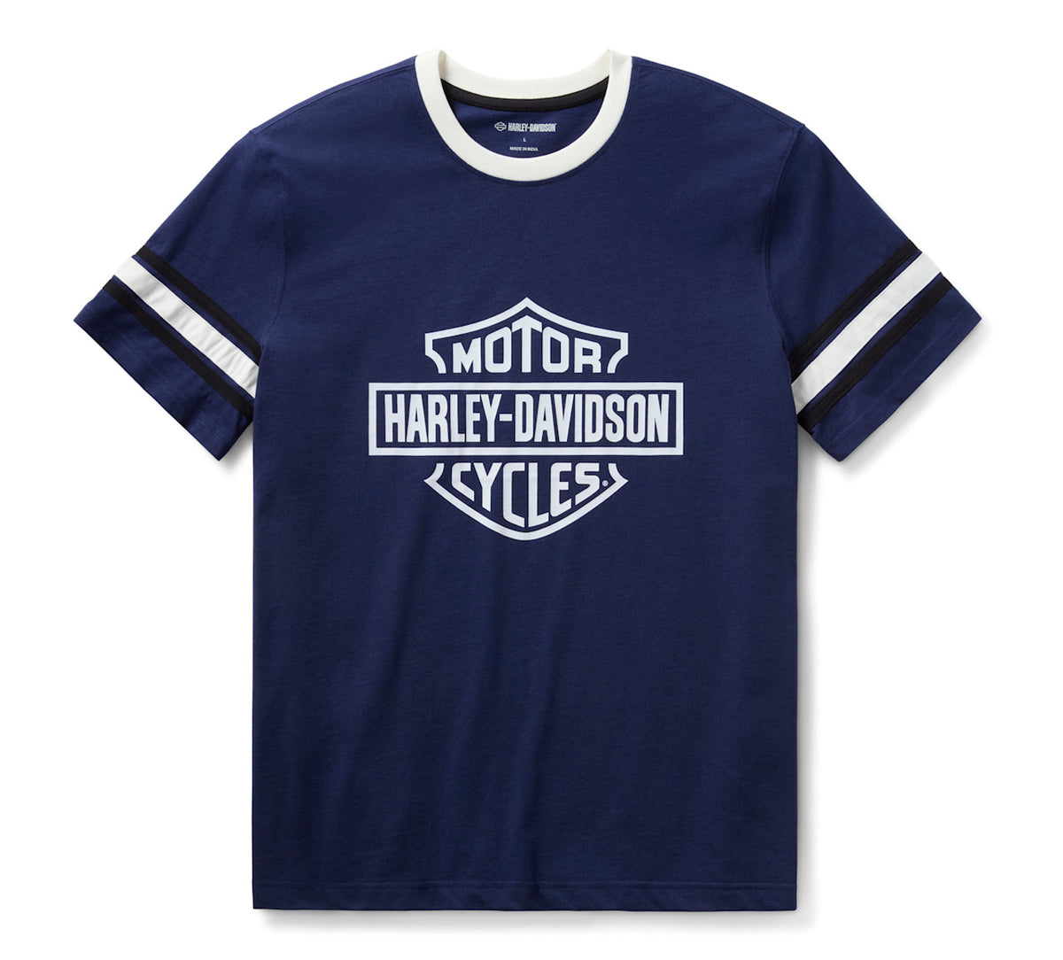 T-shirt à rayures sur manches HD Essential pour homme '03 - 96154-26VM
