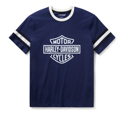 T-shirt à rayures sur manches HD Essential pour homme '03 - 96154-26VM
