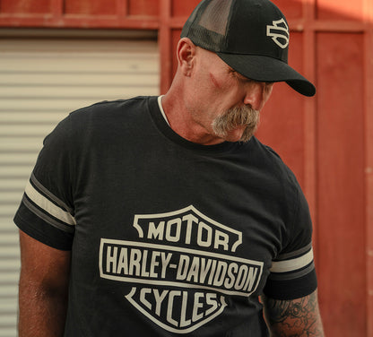 T-shirt à rayures sur manches HD Essential pour homme '03 - 96155-26VM