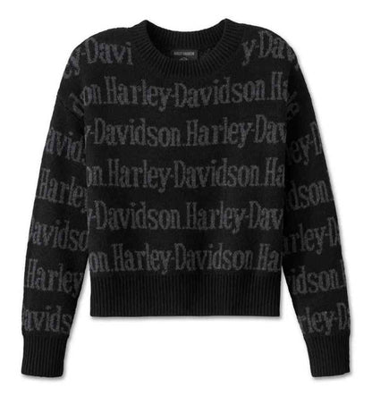Pull en tricot à imprimé HD répété H-D® pour femme - 96164-25vw