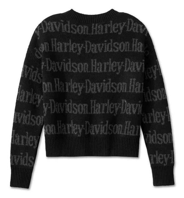Pull en tricot à imprimé HD répété H-D® pour femme - 96164-25vw