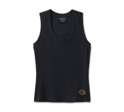 Débardeur Old English pour femme - Harley Black - 96181-25VW