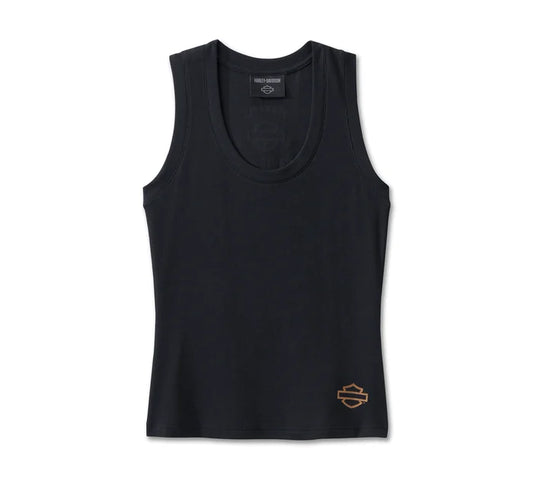 Débardeur Old English pour femme - Harley Black - 96181-25VW