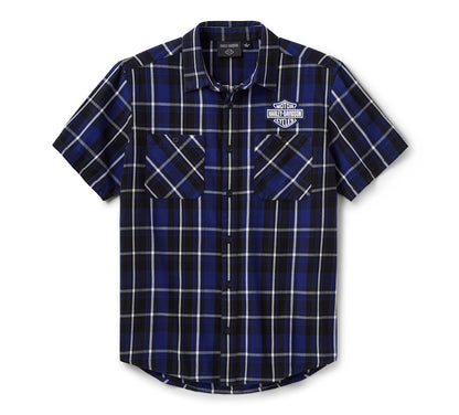 Chemise à carreaux à manches courtes pour homme HD Essential - 96188-26VM