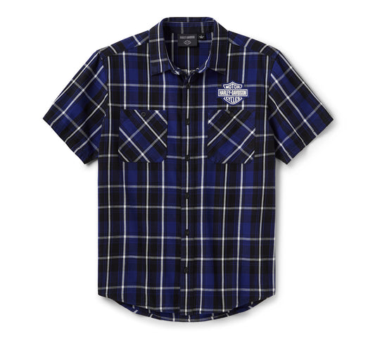 Chemise à carreaux à manches courtes pour homme HD Essential - 96188-26VM