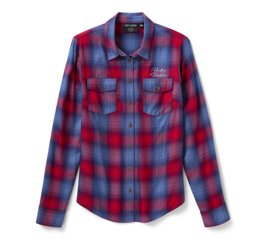 Chemise à carreaux boutonnée pour femme HD Essential - 96275-26VW