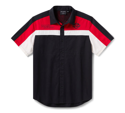 Chemise de mécanicien à manches courtes ventilée Screamin' Eagle pour homme - 96297-26VM