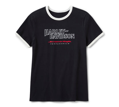 T-shirt à col rond Screamin' Eagle Drop H pour femme - 96331-26vw