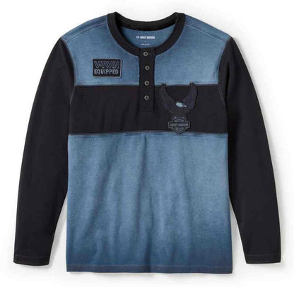 T-shirt Henley à manches longues Iron Bond II H-D® pour homme - 96368-25VM