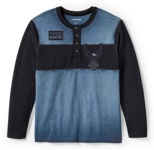 T-shirt Henley à manches longues Iron Bond II H-D® pour homme - 96368-25VM