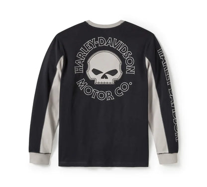 T-shirt à manches longues Willie G Sk**l pour homme – 96372-25VM