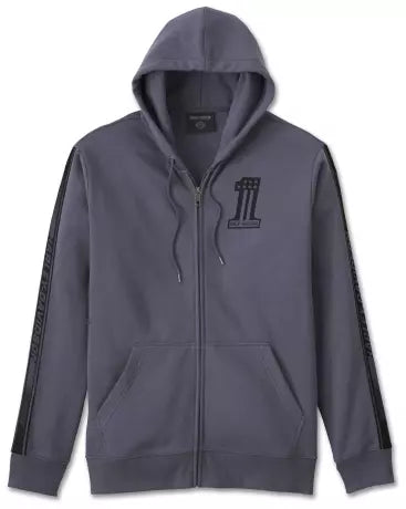 Sweat à capuche zippé Harley-Davidson #1 Racer bleu-gris foncé - 96415-24VM