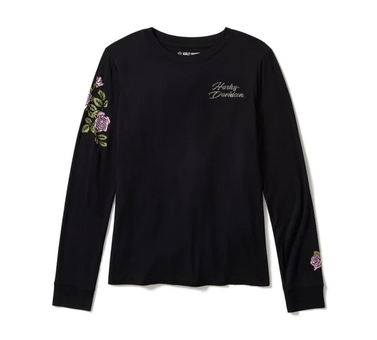 Haut à manches longues Rose & Thorn Bling pour femme – 96434-25VW