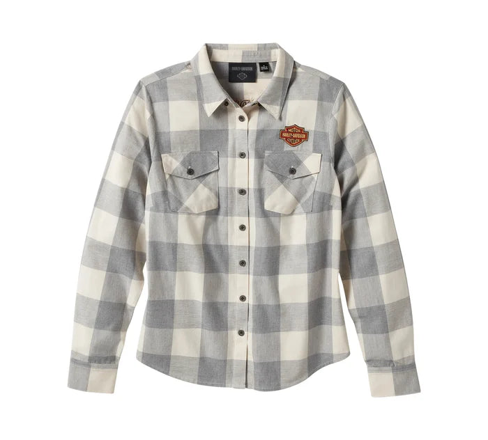 Chemise à manches longues à carreaux Heritage pour femme - 96462-25VW
