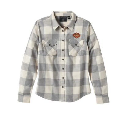 Chemise à manches longues à carreaux Heritage pour femme - 96462-25VW
