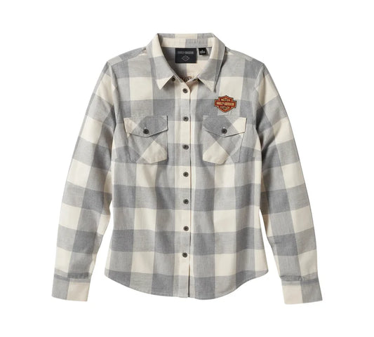 Chemise à manches longues à carreaux Heritage pour femme - 96462-25VW