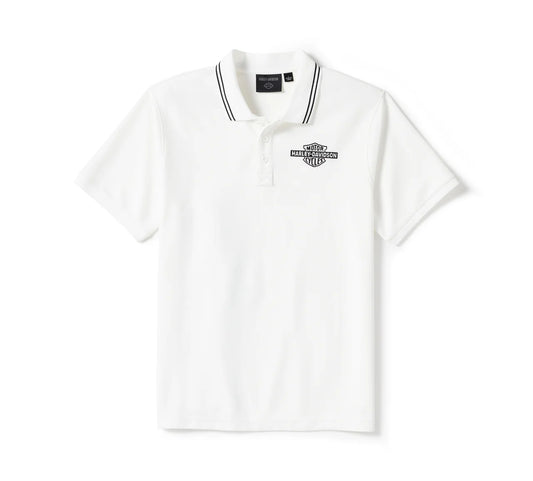 Polo piqué uni B&S pour homme - 96484-25VM