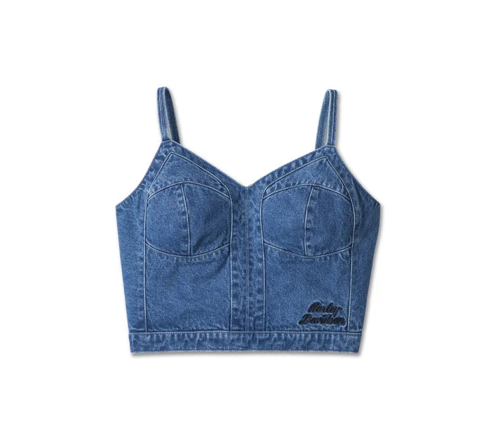 Haut bustier pour femme en jean, bleu cool (96514-24VW)