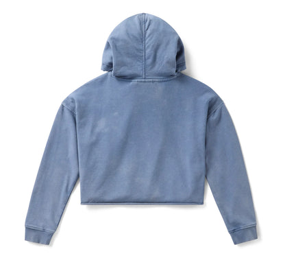 Sweat à capuche court Neon Eagle pour femme - Bleu enseigne - 96517-25VW