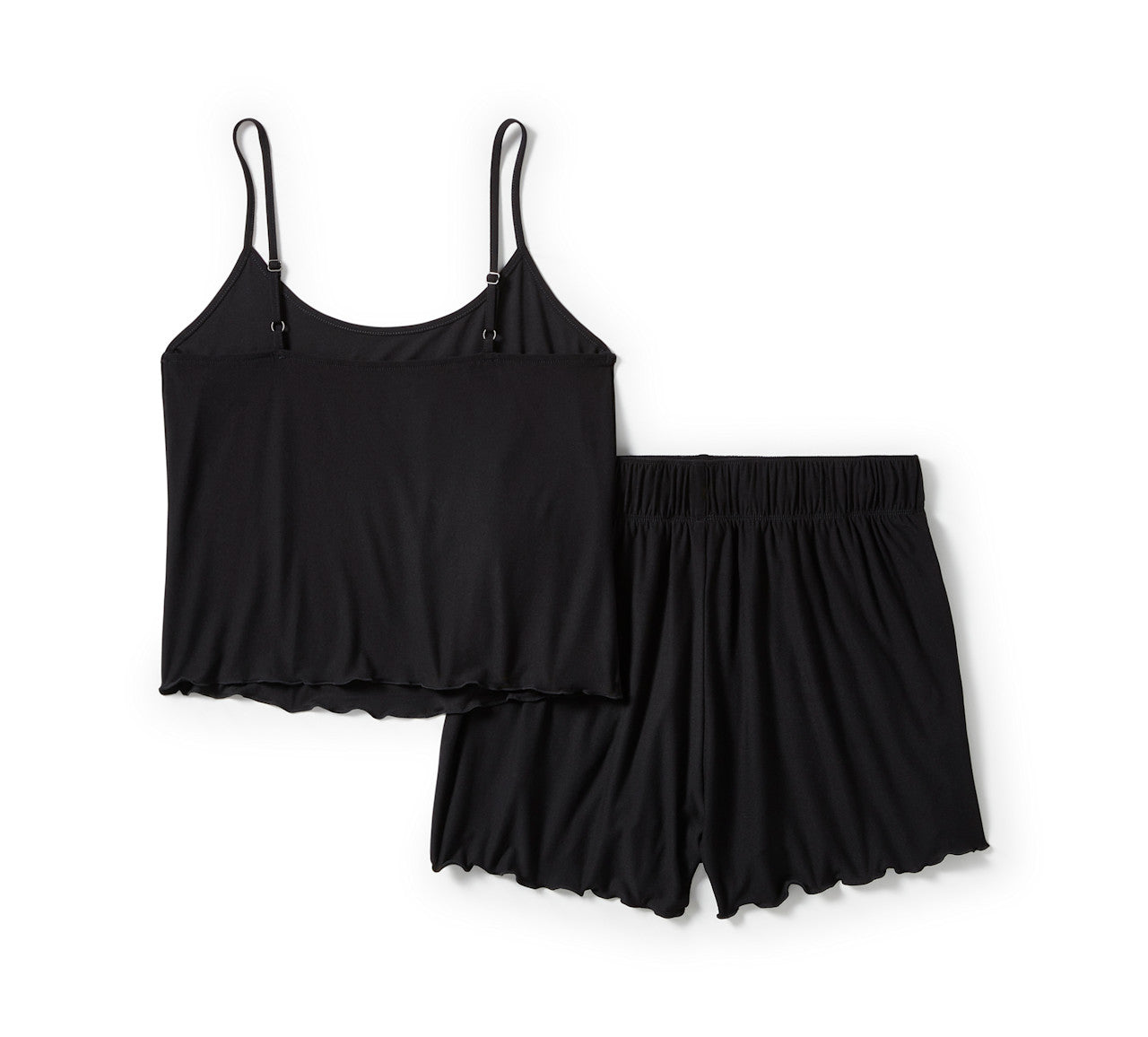 Ensemble short de pyjama femme à bordure en salade - 96524-25VW