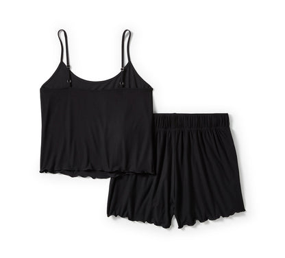 Ensemble short de pyjama femme à bordure en salade - 96524-25VW