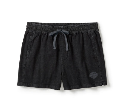 Short en jean essentiel pour femme - Denim noir délavé - 96526-25vw