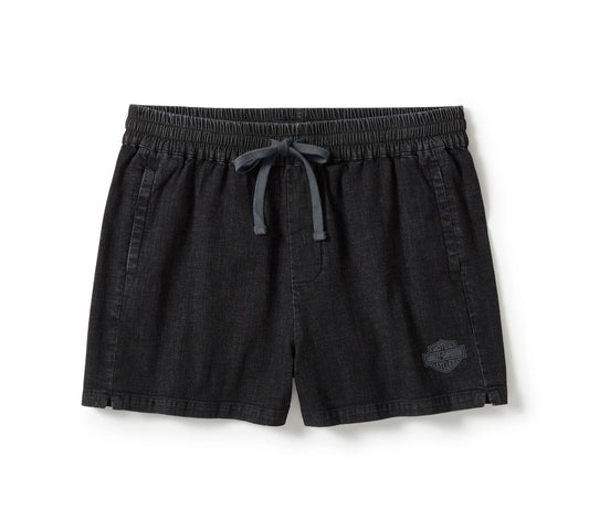 Short en jean essentiel pour femme - Denim noir délavé - 96526-25vw