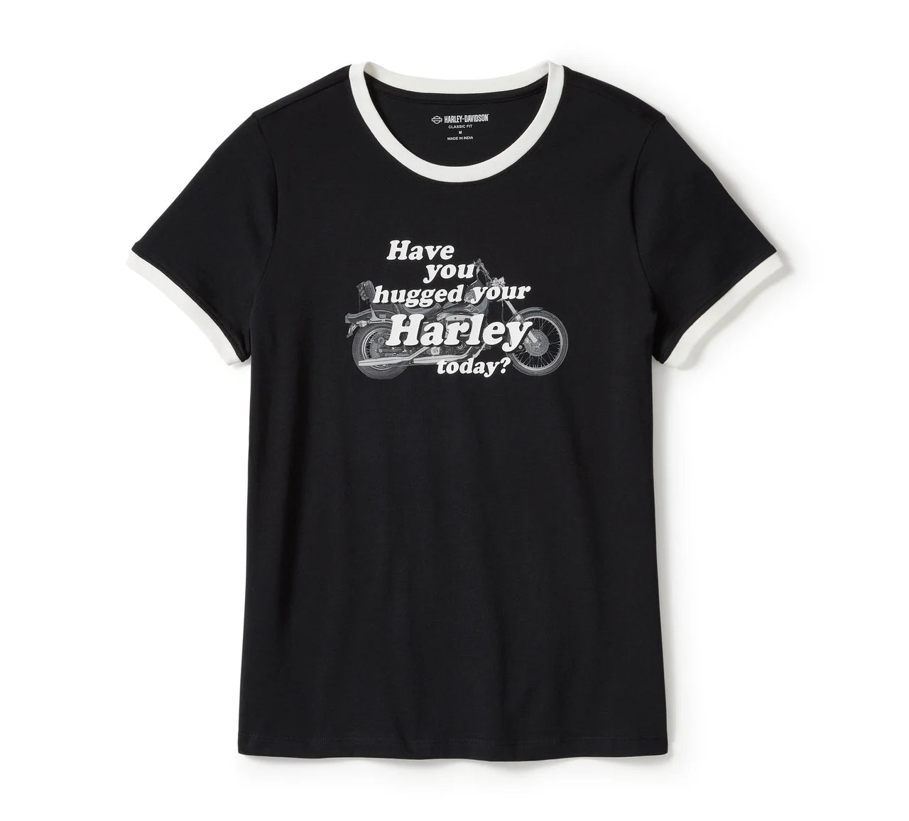 T-SHIRT À BORDURES CONTRASTANTES HUG A HARLEY POUR FEMME - 96528-25VW