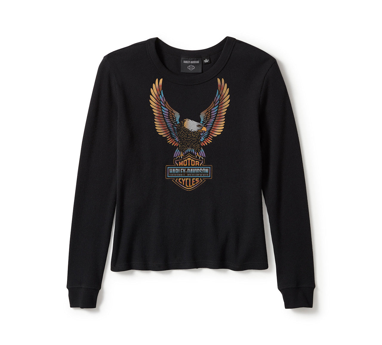 Chandail à manches longues en maille gaufrée Eagle pour femme - 96531-25VW