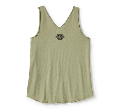 Débardeur drapé Essential V pour femme - Vert pétrole 96537-25vw