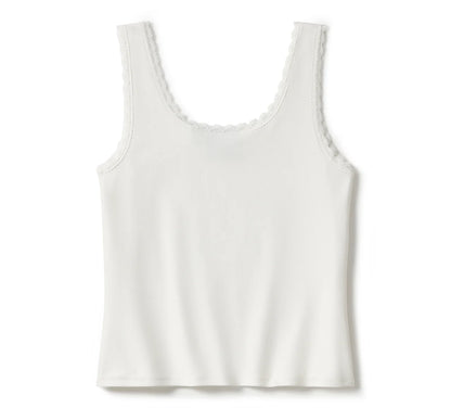 Débardeur essentiel pour femme avec bordure en dentelle et strass - 96541-25VW