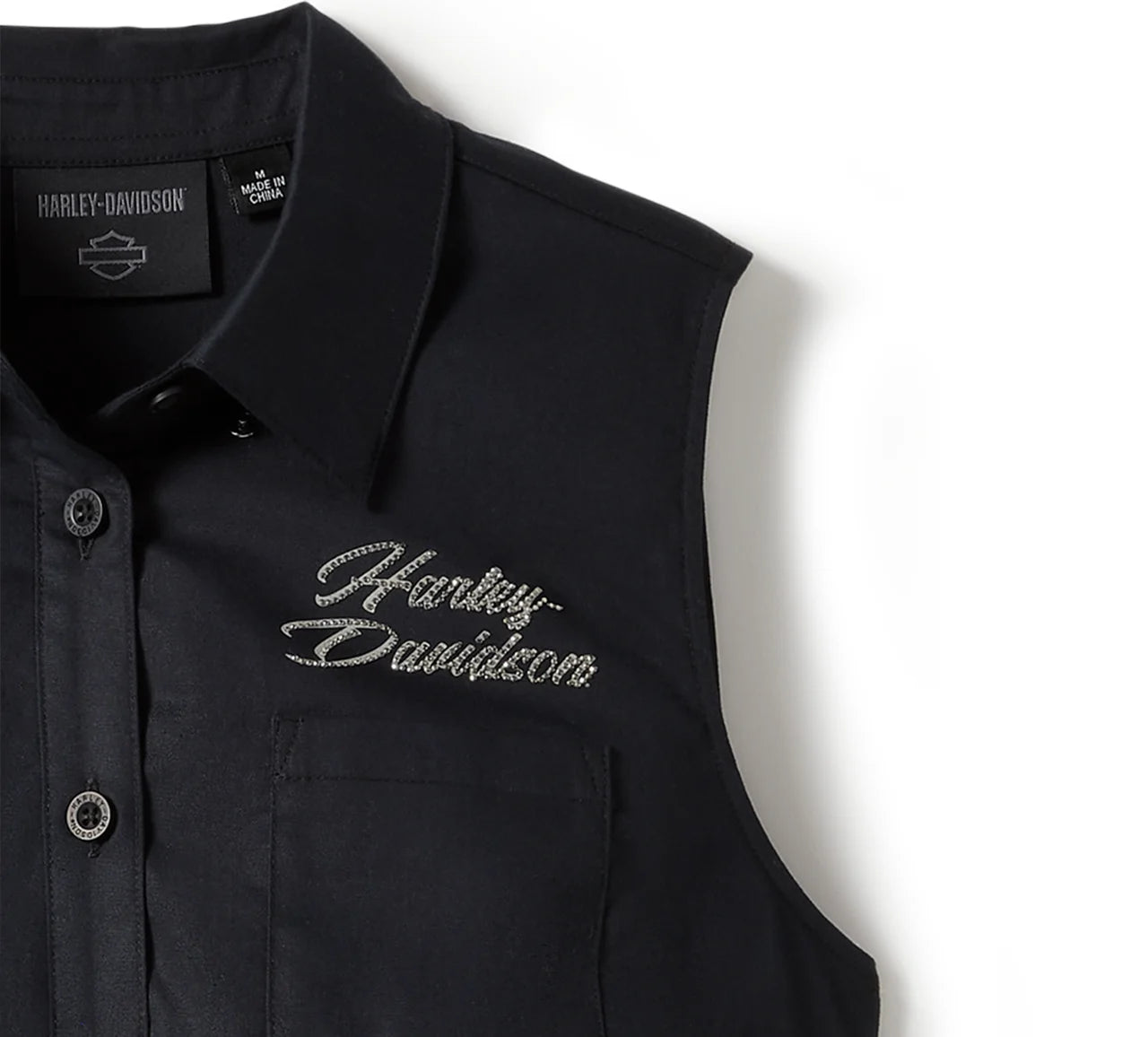 Débardeur Essential Bling Button Front pour femme  - 96553-25VW