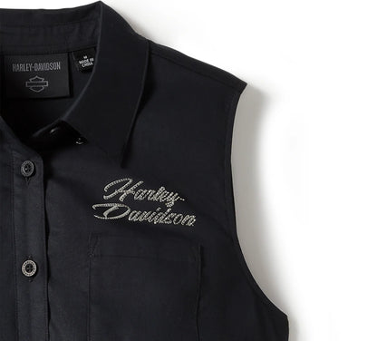 Débardeur Essential Bling Button Front pour femme  - 96553-25VW