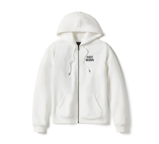 Sweat à capuche zippé en polaire pour femme Willie G Sk**l - 96594-25VW
