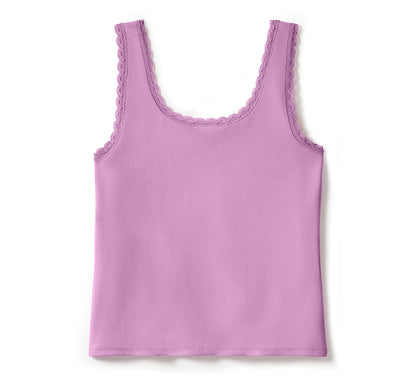 Débardeur essentiel pour femme avec bordure en dentelle et strass - 96600-25VW