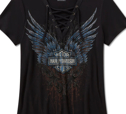 T-shirt à manches courtes Bling Dark Angel pour femme - 96633-25VW