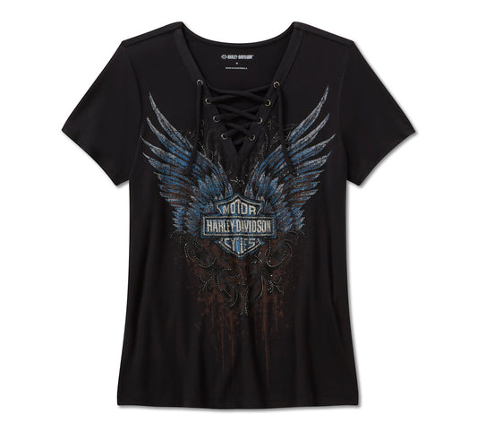 T-shirt à manches courtes Bling Dark Angel pour femme - 96633-25VW