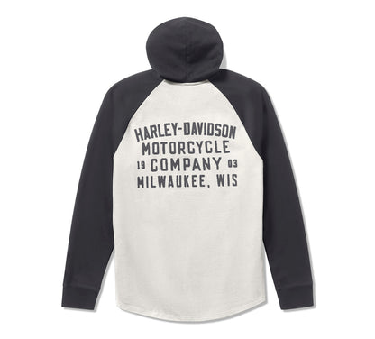 T-shirt Henley raglan à capuche pour homme HDMC - 96722-25VM