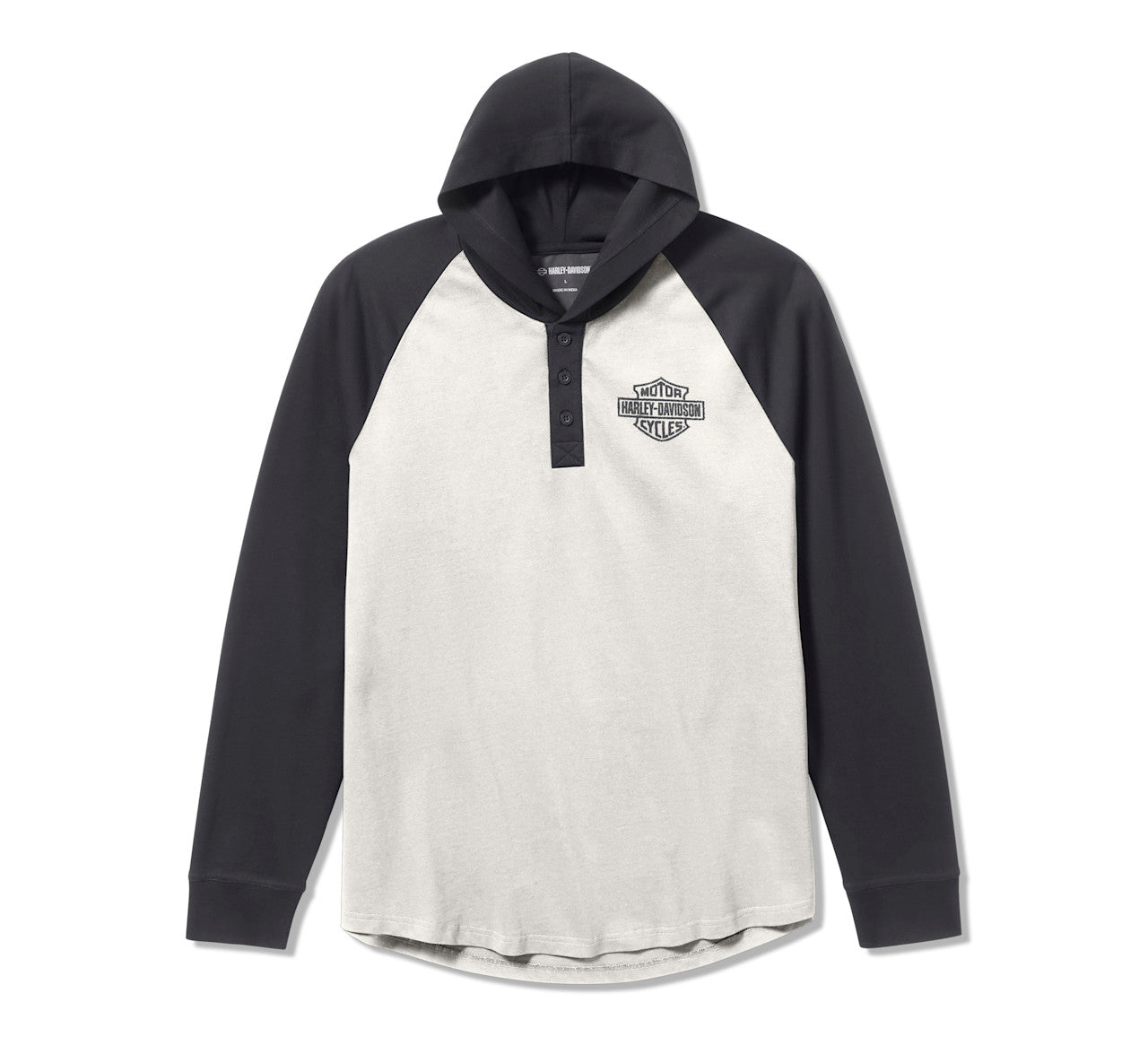 T-shirt Henley raglan à capuche pour homme HDMC - 96722-25VM