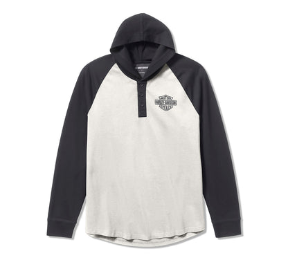 T-shirt Henley raglan à capuche pour homme HDMC - 96722-25VM
