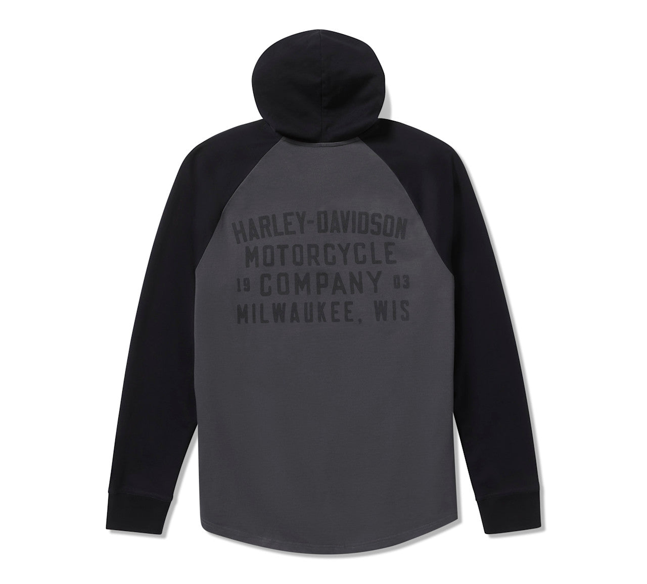 T-shirt Henley raglan à capuche pour homme HDMC - 96723-25VM