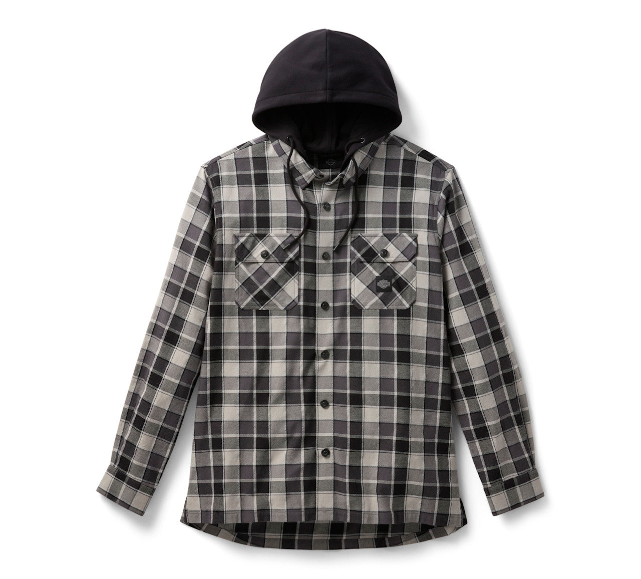 Chemise à carreaux à manches longues et capuche pour homme - 96730-25VM