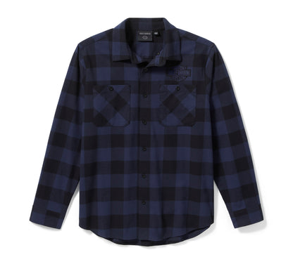 Chemise à manches longues en flanelle à carreaux pour homme - 96734-25VM