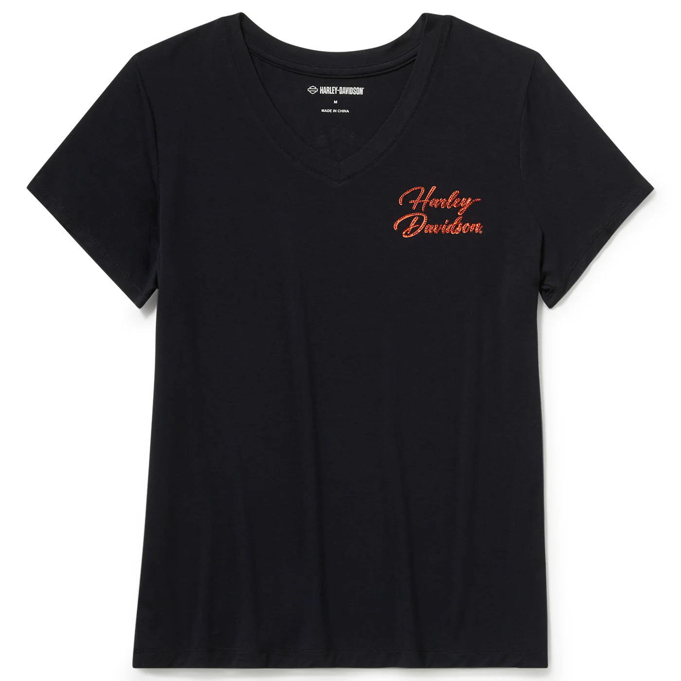 T-shirt à manches courtes et col en V orné du logo B&S pour femme - 96767-25VW
