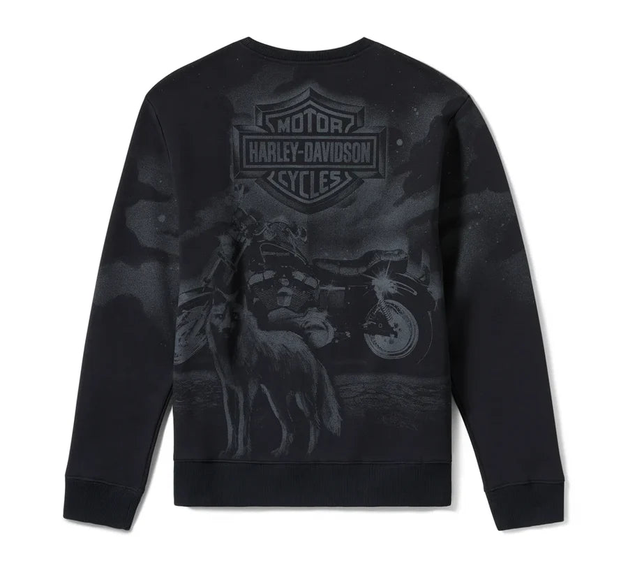 Sweat-shirt à col rond pour homme H-D® Lone Wolf Lowrider 96782-25VM