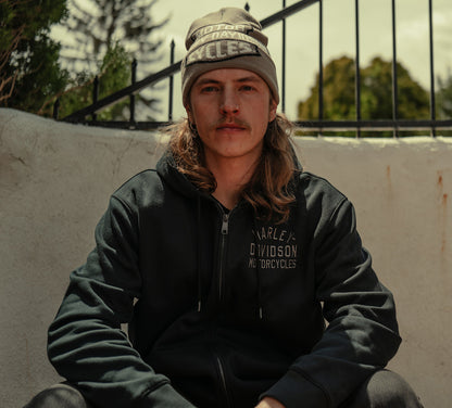 Sweat à capuche zippé doublé à carreaux pour homme - 96783-25VM