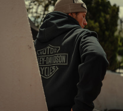 Sweat à capuche zippé doublé à carreaux pour homme - 96783-25VM