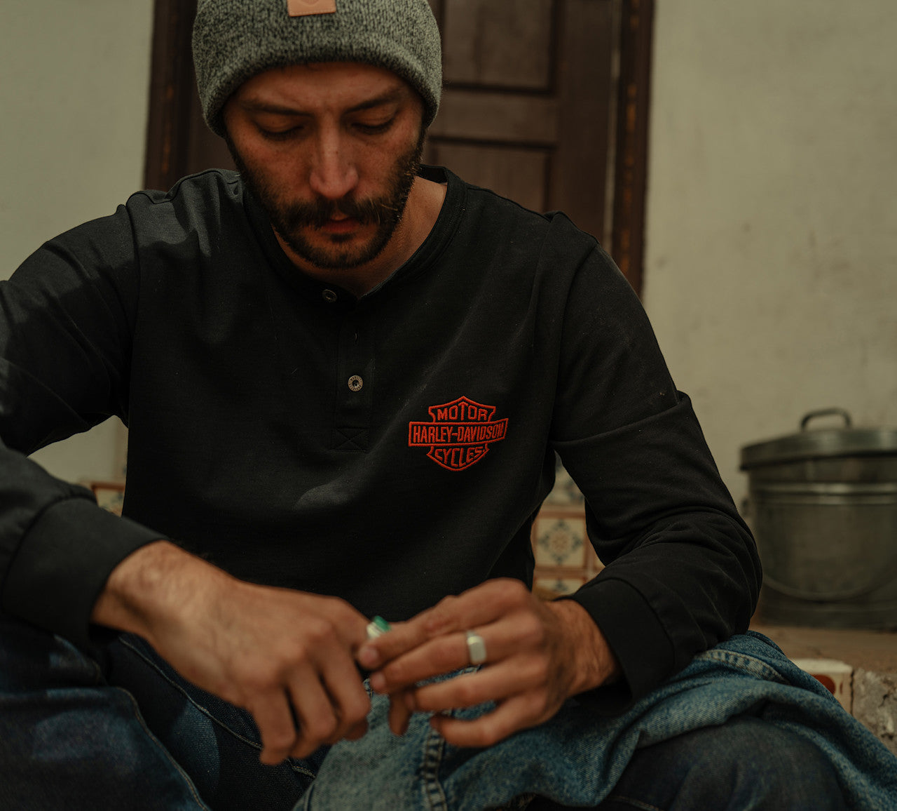 Henley Racer Font pour hommes - 96798-25VM