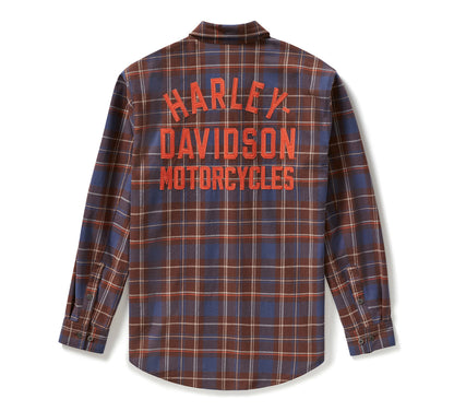 Chemise à carreaux pour homme, motif Racer Font - 96804-25VM